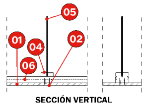 Tecbor-PYL-F_Falsos-Techos-y-proteccion-de-forjados_Falso-Techo-Independiente-13-EI-45_Detalle-01 Tecbor-PYL-F_Falsos-Techos-y-proteccion-de-fo