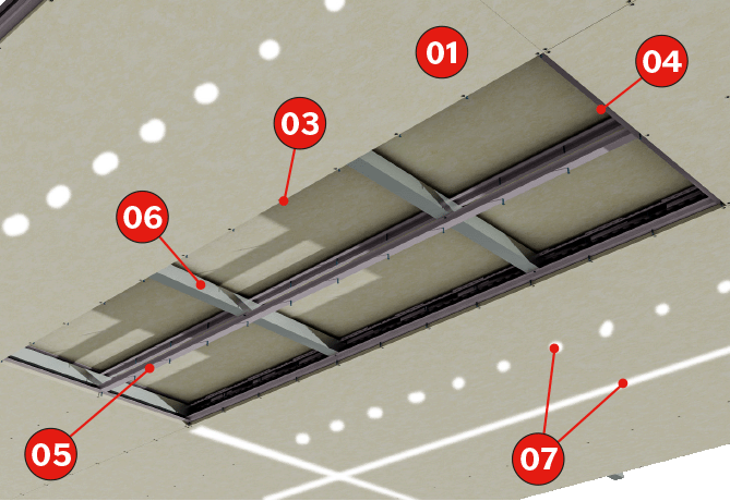 Tecbor-PYL-F_Falsos-Techos-y-proteccion-de-forjados_Falso-Techo-Reversible-21+21-EI-120_3D-01 Catálogo de Paneles Tecbor