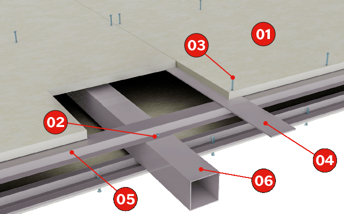 Tecbor-PYL-F_Falsos-Techos-y-proteccion-de-forjados_Falso-Techo-Reversible-21+21-EI-120_3D-02 Catálogo de Paneles Tecbor